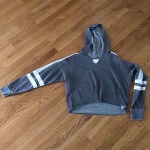 American Eagle Cropped Grey Hoodie